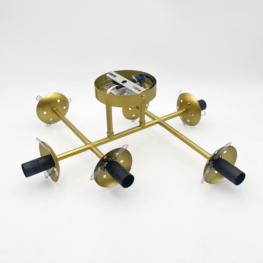 Brilagi - pinnale paigaldatav laelühter MALONY 6xE14/20W/230V kuldne