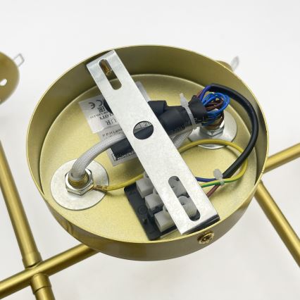 Brilagi - pinnale paigaldatav laelühter MALONY 6xE14/20W/230V kuldne