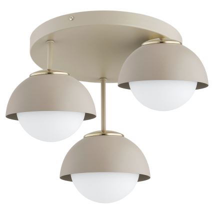 Brilagi - pinnale paigaldatav lühter 3xE27/60W/230V beež/kuldne