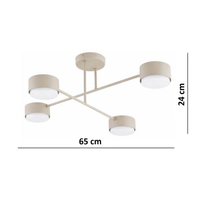 Brilagi - Pinnale paigaldatav lühter MONO 4xGX53/12W/230V beež