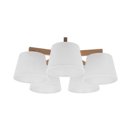 Brilagi - Pinnapealne laelamp LATTE SABIA 5xE27/15W/230V mänd/valge