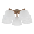Brilagi - Pinnapealne laelamp LATTE SABIA 5xE27/60W/230V mänd/valge