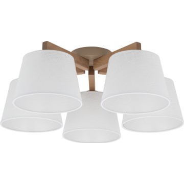 Brilagi - Pinnapealne laelamp LATTE SABIA 5xE27/60W/230V mänd/valge