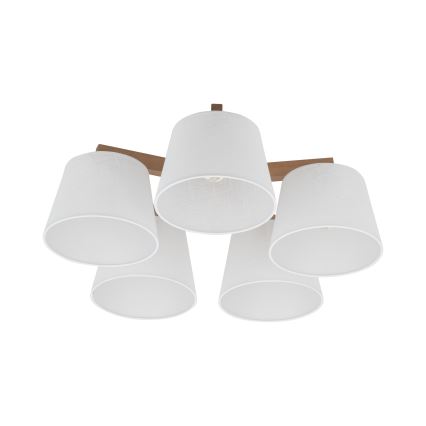 Brilagi - Pinnapealne laelamp LATTE SABIA 5xE27/60W/230V mänd/valge