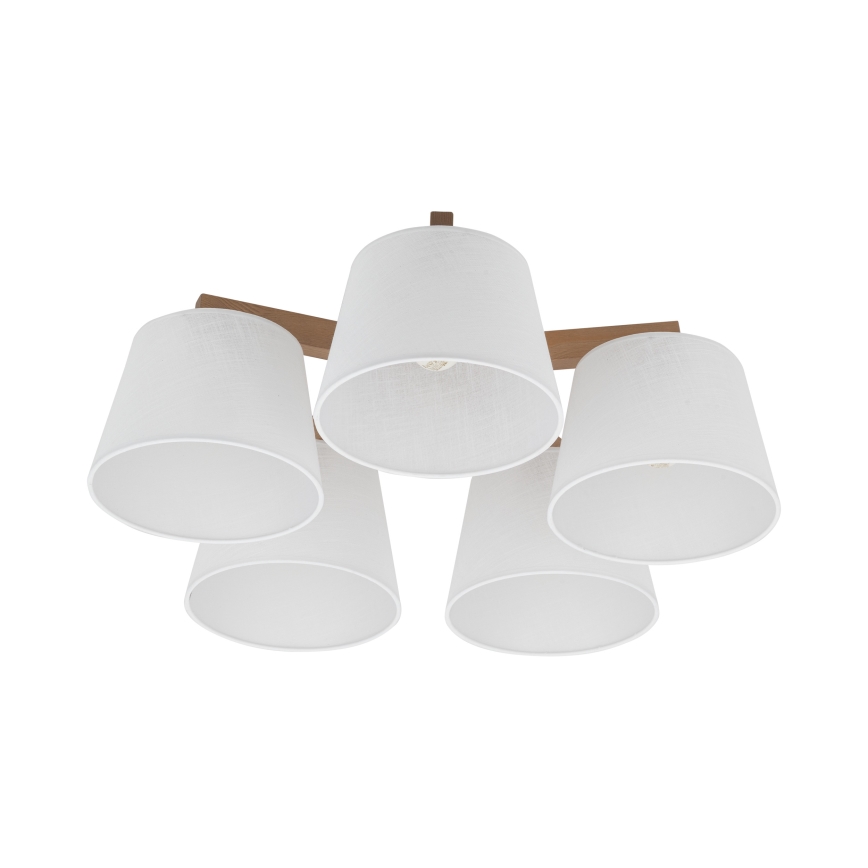 Brilagi - Pinnapealne laelamp LATTE SABIA 5xE27/60W/230V mänd/valge