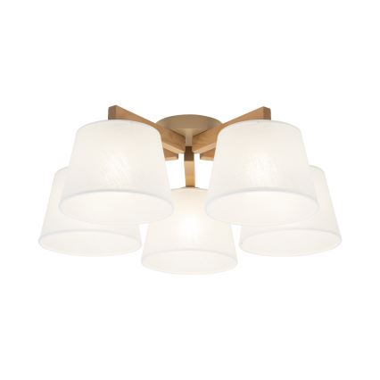 Brilagi - Pinnapealne laelamp LATTE SABIA 5xE27/60W/230V mänd/valge