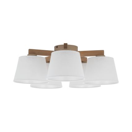 Brilagi - Pinnapealne laelamp LATTE SABIA 5xE27/60W/230V mänd/valge