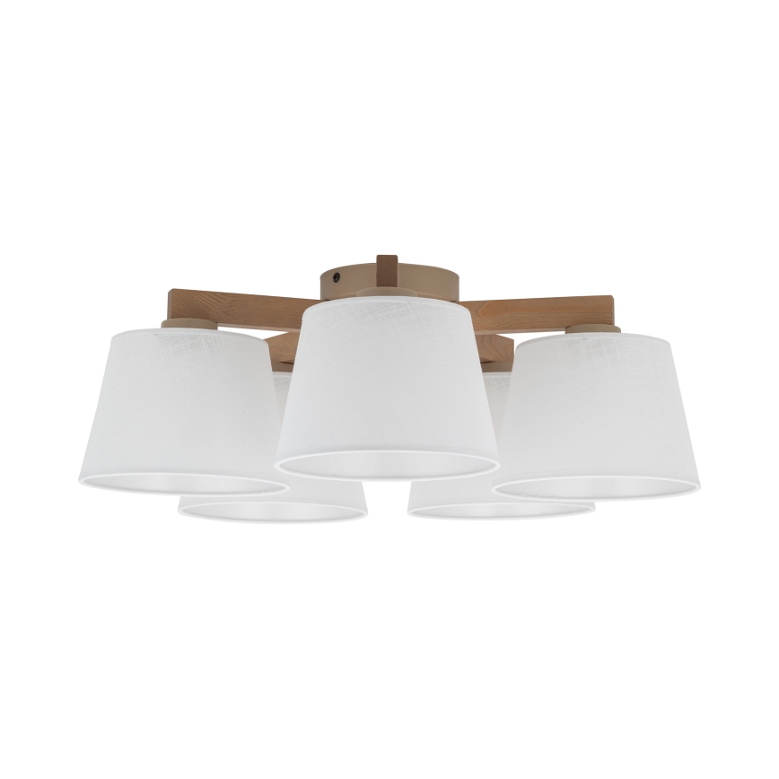 Brilagi - Pinnapealne laelamp LATTE SABIA 5xE27/60W/230V mänd/valge