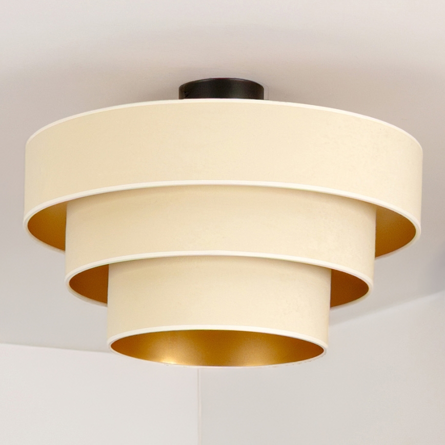 Brilagi - Pinnapealne laelamp LUNETA 1xE27/60W/230V, läbimõõt 40 cm, kreemjas/kuldne