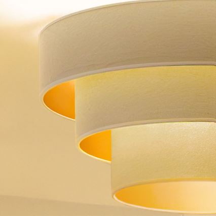 Brilagi - Pinnapealne laelamp LUNETA 1xE27/60W/230V, läbimõõt 40 cm, kreemjas/kuldne