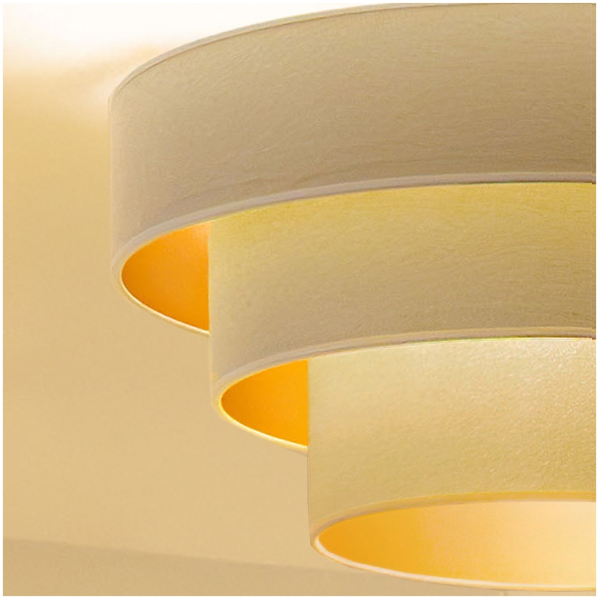 Brilagi - Pinnapealne laelamp LUNETA 1xE27/60W/230V, läbimõõt 40 cm, kreemjas/kuldne