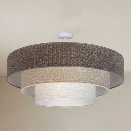 Brilagi - Pinnapealne laelamp LUNETA 3xE27/60W/230V läbimõõt 80 cm hall/kreem/valge