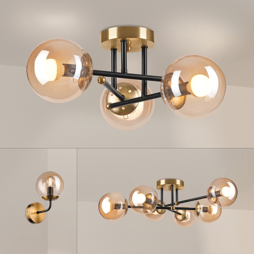 Brilagi - Pinnapealne laelamp MALIVA 3xE14/15W/230V kuldne