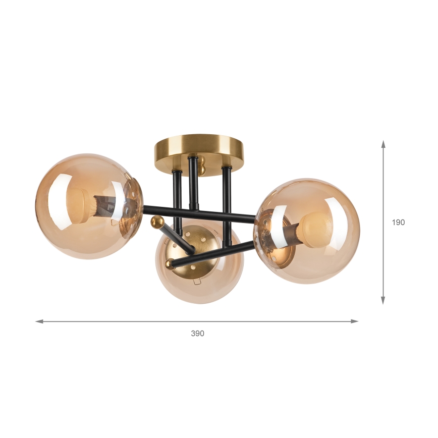 Brilagi - Pinnapealne laelamp MALIVA 3xE14/15W/230V kuldne