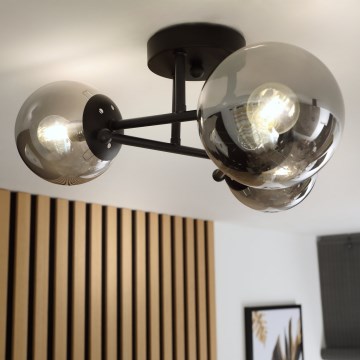 Brilagi - Pinnapealne laelamp MALIVA 3xE14/15W/230V must/suitsune