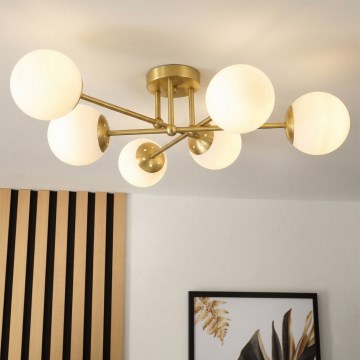 Brilagi - Pinnapealne laelamp MALIVA 6xE14/15W/230V kuldne/valge