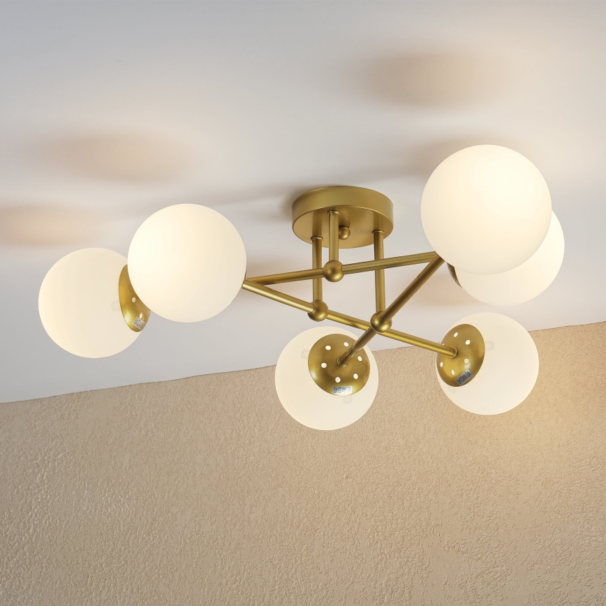 Brilagi - Pinnapealne laelamp MALIVA 6xE14/15W/230V kuldne/valge