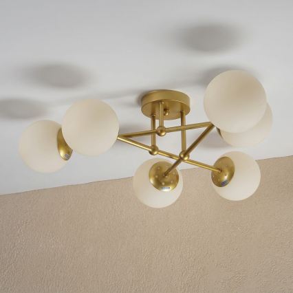 Brilagi - Pinnapealne laelamp MALIVA 6xE14/15W/230V kuldne/valge