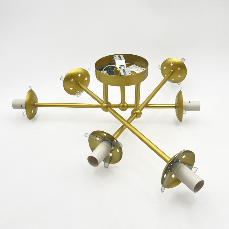 Brilagi - Pinnapealne laelamp MALIVA 6xE14/15W/230V kuldne/valge