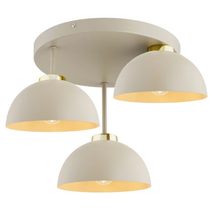 Brilagi - pinnapealne laelamp MOON 3xE27/60W/230V beež/kuldne