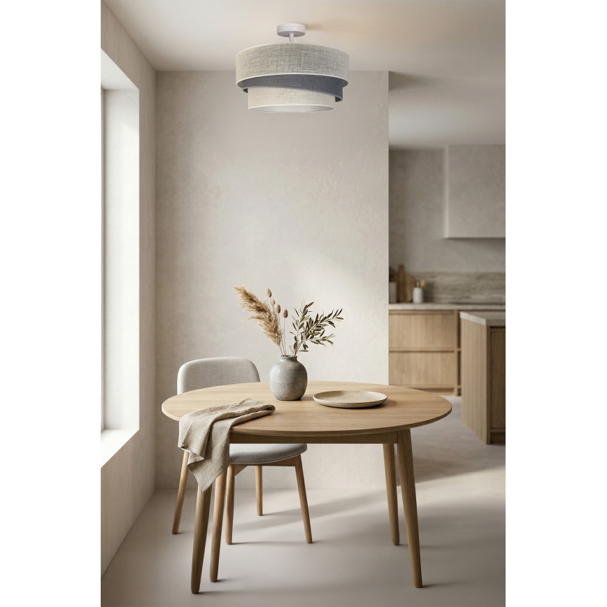 Brilagi - Pinnapealne laelamp TRIO 1xE27/60W/230V läbimõõt 40 cm kreem/hall