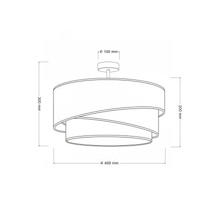 Brilagi - Pinnapealne laelamp TRIO 1xE27/60W/230V läbimõõt 40 cm kreem/hall