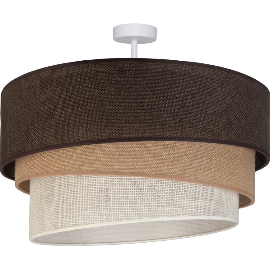Brilagi - Pinnapealne laelamp TRIO 3xE27/60W/230V Ø 60 cm pruun/beež/valge