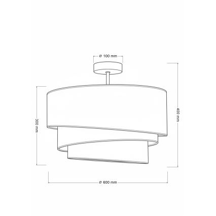 Brilagi - Pinnapealne laelamp TRIO 3xE27/60W/230V Ø 60 cm pruun/beež/valge