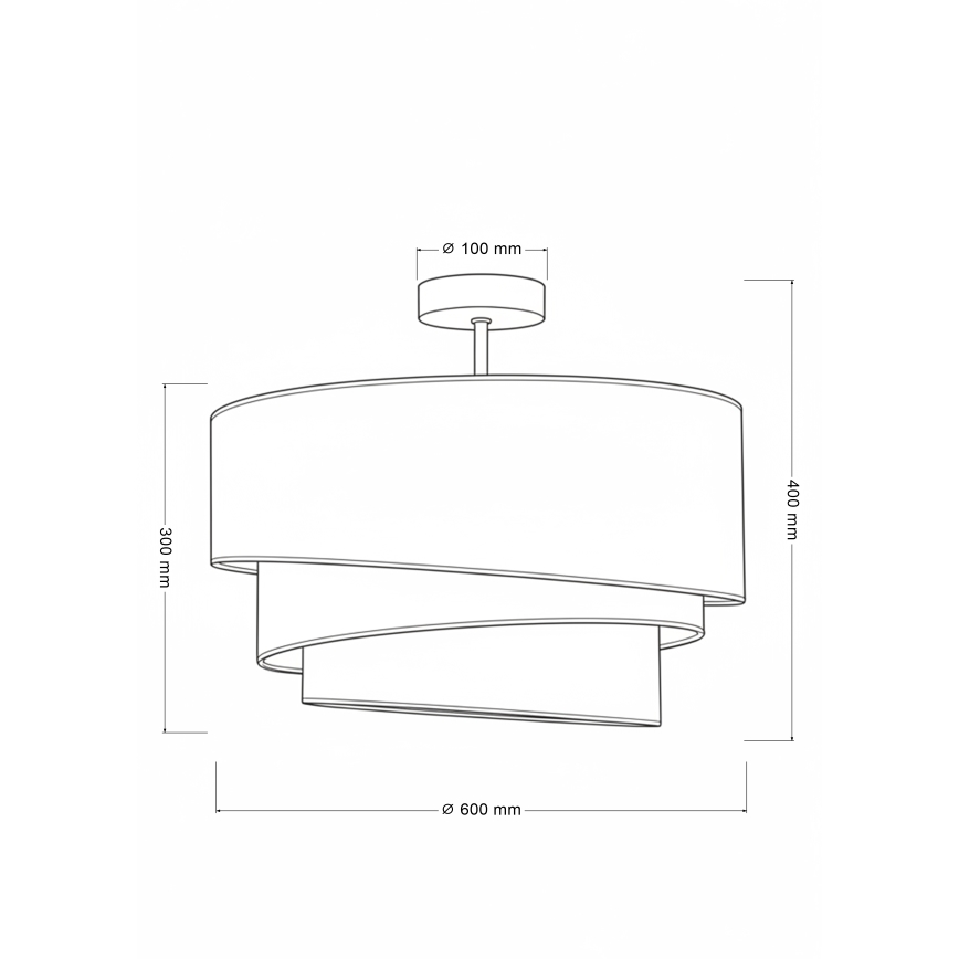 Brilagi - Pinnapealne laelamp TRIO 3xE27/60W/230V Ø 60 cm pruun/beež/valge