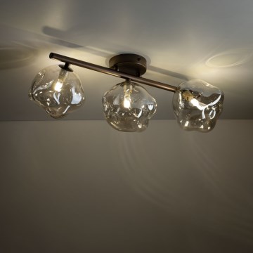 Brilagi - Pinnapealne laelamp VULCANO 3xG9/8W/230V pronks/suitsune beež