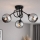 Brilagi - Pinnapealne laelühter DIOR 3xE27/60W/230V must/suitsuhall