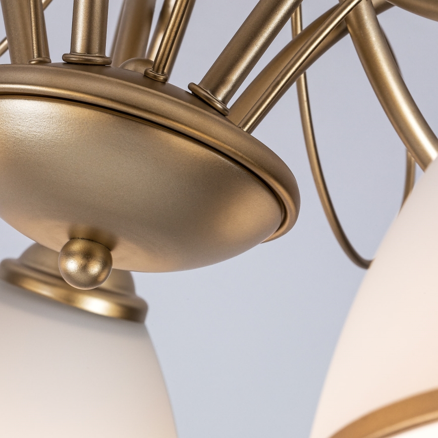 Brilagi - pinnapealne laelühter FRED 5xE27/60W/230V, läbimõõt 59 cm, kuldne