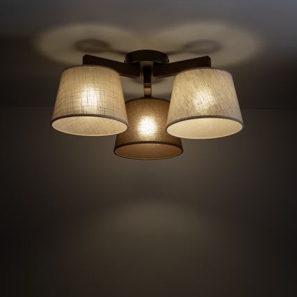 Brilagi - Pinnapealne laelühter LATTE 3xE27/60W/230V mänd/mix