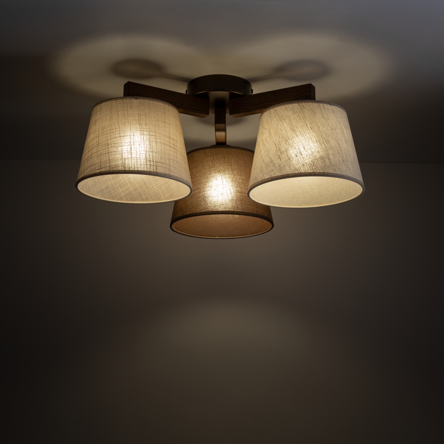 Brilagi - Pinnapealne laelühter LATTE 3xE27/60W/230V mänd/mix