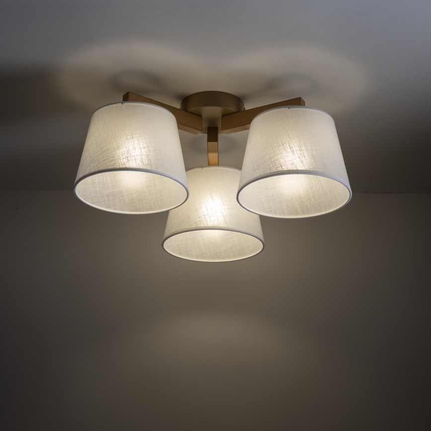 Brilagi - Pinnapealne laelühter LATTE SABIA 3xE27/60W/230V mänd/valge