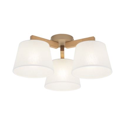 Brilagi - Pinnapealne laelühter LATTE SABIA 3xE27/60W/230V mänd/valge