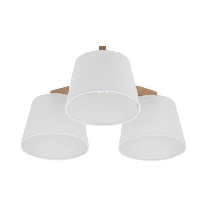 Brilagi - Pinnapealne laelühter LATTE SABIA 3xE27/60W/230V mänd/valge