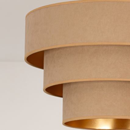 Brilagi - Pinnapealne laelühter LUNETA 1xE27/60W/230V läbimõõt 40 cm beež/kuldne