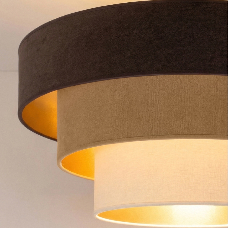 Brilagi - Pinnapealne laelühter LUNETA 1xE27/60W/230V läbimõõt 40 cm pruun/beež/kreem