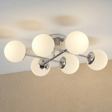 Brilagi - pinnapealne laelühter MALONY 6xE14/20W/230V läikiv kroom