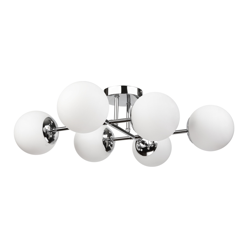 Brilagi - pinnapealne laelühter MALONY 6xE14/20W/230V läikiv kroom