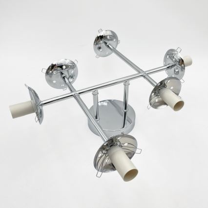 Brilagi - pinnapealne laelühter MALONY 6xE14/20W/230V läikiv kroom