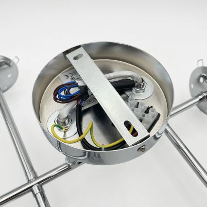 Brilagi - pinnapealne laelühter MALONY 6xE14/20W/230V läikiv kroom