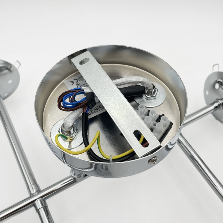 Brilagi - pinnapealne laelühter MALONY 6xE14/20W/230V läikiv kroom