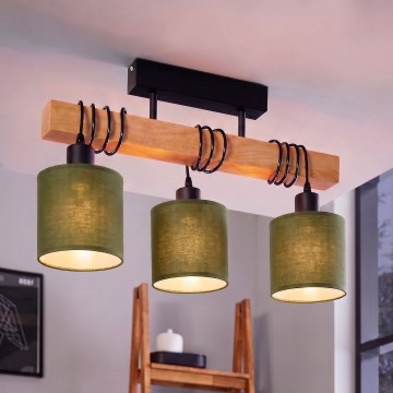 BRILAGI - Pinnapealne laelühter NUBILA 3xE27/60W/230V mänd/roheline