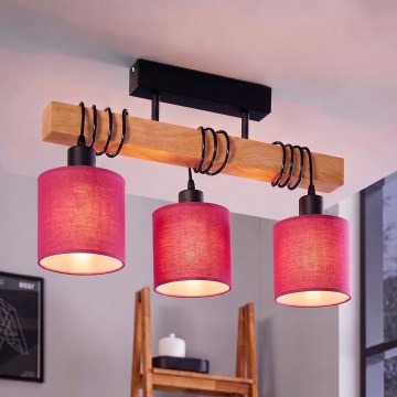 BRILAGI - Pinnapealne laelühter NUBILA 3xE27/60W/230V mänd/roosa