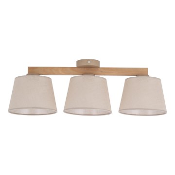 Brilagi - Pinnapealne laevalgusti LATTE SABIA 3xE27/60W/230V mänd/beež