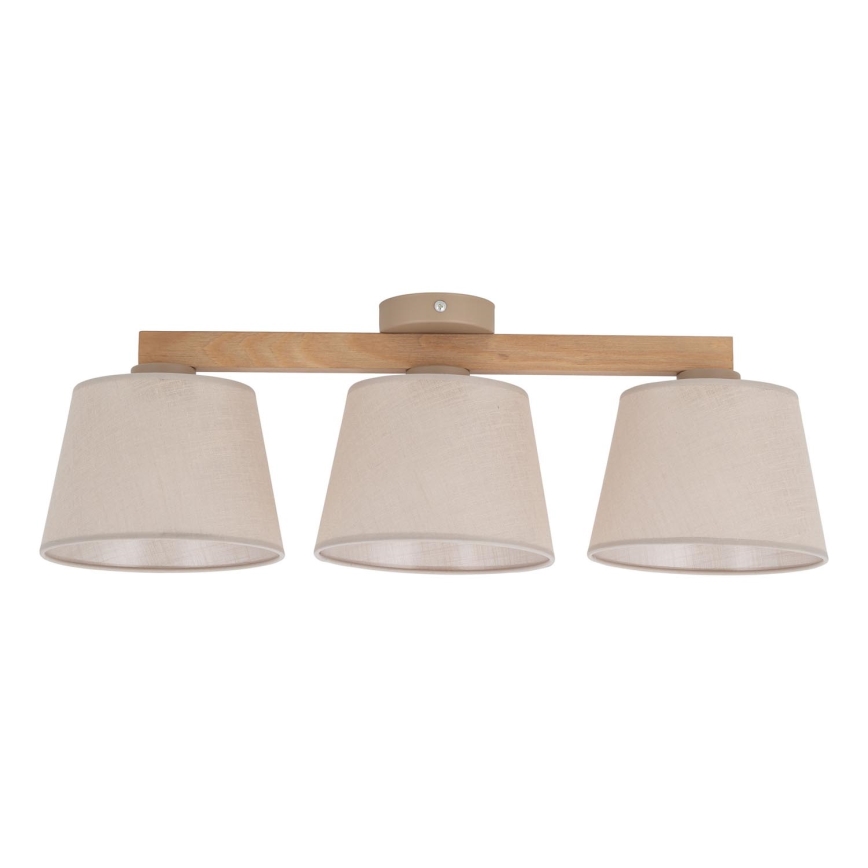 Brilagi - Pinnapealne laevalgusti LATTE SABIA 3xE27/60W/230V mänd/beež