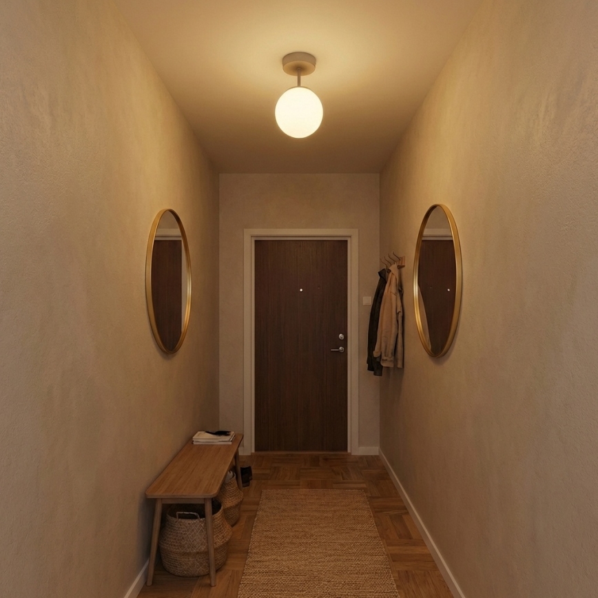 Brilagi - Pinnapealne lühter 1xE27/60W/230V beež/kuldne