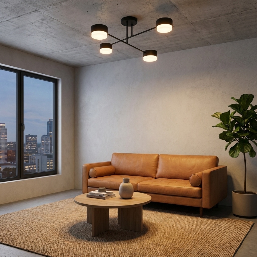 Brilagi - Pinnapealne lühter 4xGX53/12W/230V must